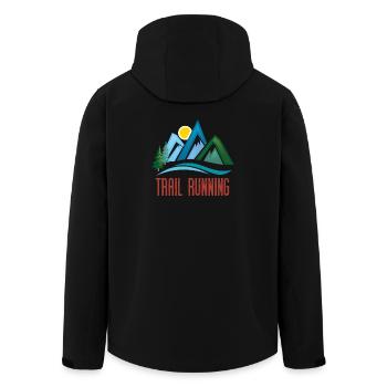 Trail Running - Veste softshell homme en polyester recyclé Stanley/Stella - noir - Dos - AI Model Male 185 light (185cm)