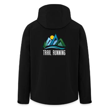 Trail Running - Veste softshell homme en polyester recyclé Stanley/Stella - noir - Dos - AI Model Male 185 light (185cm)