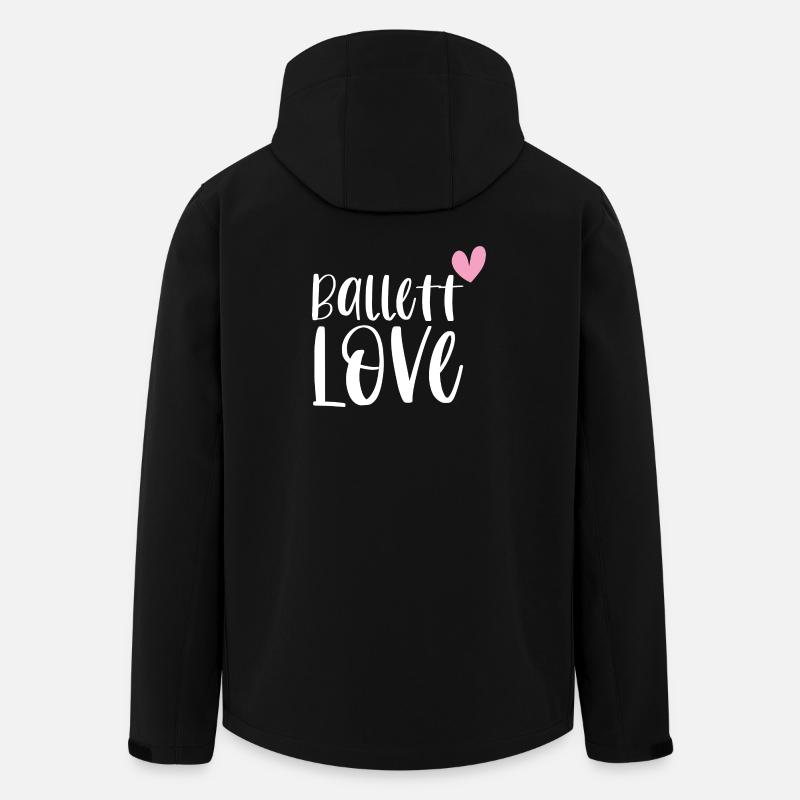 Ballet Love Ballet Dancer Ballerina Gift - Men’s Recycled Softshell Jacket by Stanley/Stella - black