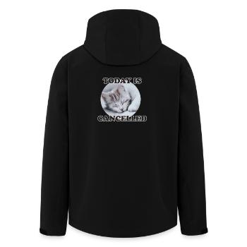 sleeping cat - Men’s Recycled Softshell Jacket by Stanley/Stella - black - Back - AI Model Male 185 light (185cm)