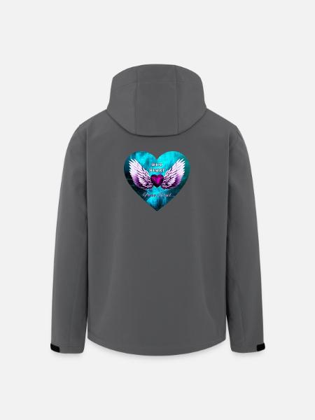 Wild Heart Wings Freie Seele - Recycelte Männer Softshell-Jacke von Stanley/Stella - Schwarz