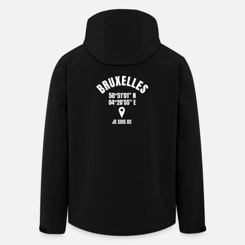 Belgien, ich bin Belgier, Brüssel, ich bin Belgier - Recycelte Männer Softshell-Jacke von Stanley/Stella - Schwarz