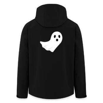 Ghost Halloween Night Ghost Spooky - Men’s Recycled Softshell Jacket by Stanley/Stella - black - Back - AI Model Male 185 light (185cm)