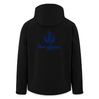 Show off your colors – Pennsylvania - Men’s Recycled Softshell Jacket by Stanley/Stella - black - Back - AI Model Male 185 light (185cm)