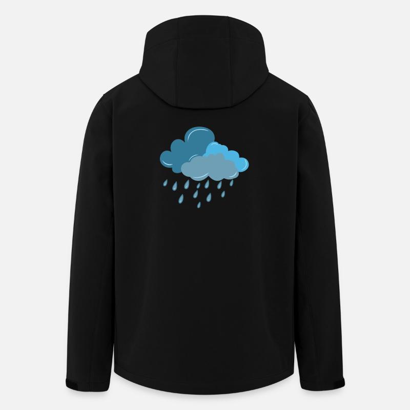 nuage, pluie, orage - Veste softshell homme en polyester recyclé Stanley/Stella - noir