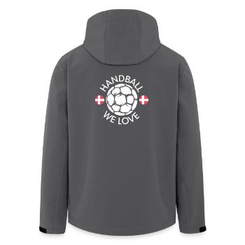 we love handball denmark Sport Logo Team icon - Men’s Recycled Softshell Jacket by Stanley/Stella - anthracite - Back - AI Model Male 185 light (185cm)