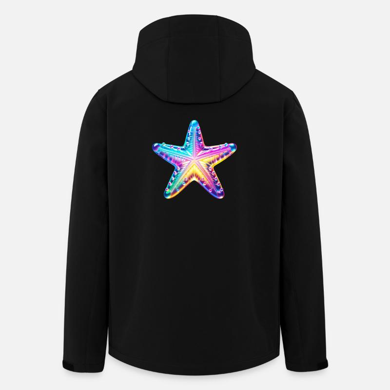 Seestern - Recycelte Männer Softshell-Jacke von Stanley/Stella - Schwarz