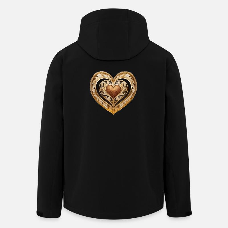 Du bist mein Herz - Recycelte Männer Softshell-Jacke von Stanley/Stella - Schwarz