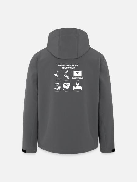 Spare Time Silhouette List - Men’s Recycled Softshell Jacket by Stanley/Stella - black