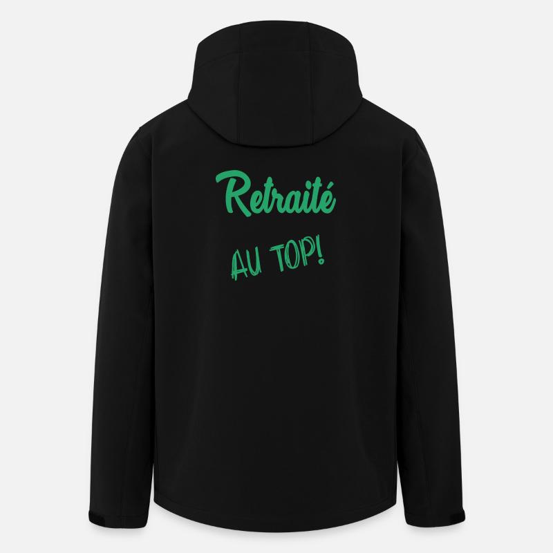 RETRAITE. RETRAITE. RETRAITEE - Veste softshell homme en polyester recyclé Stanley/Stella - noir