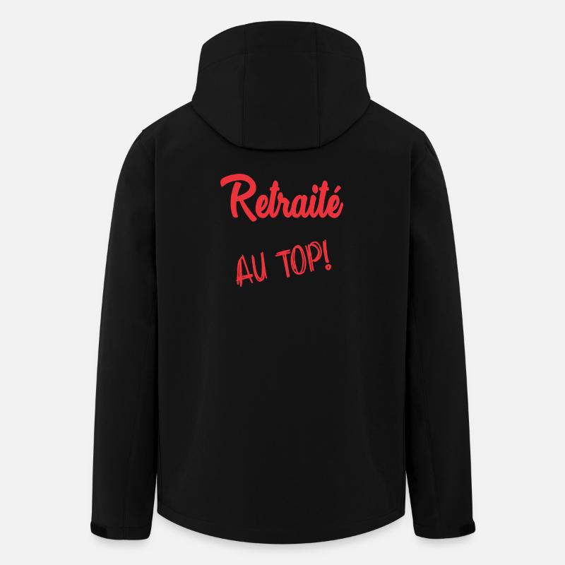RETRAITE. RETRAITE. RETRAITEE - Veste softshell homme en polyester recyclé Stanley/Stella - noir