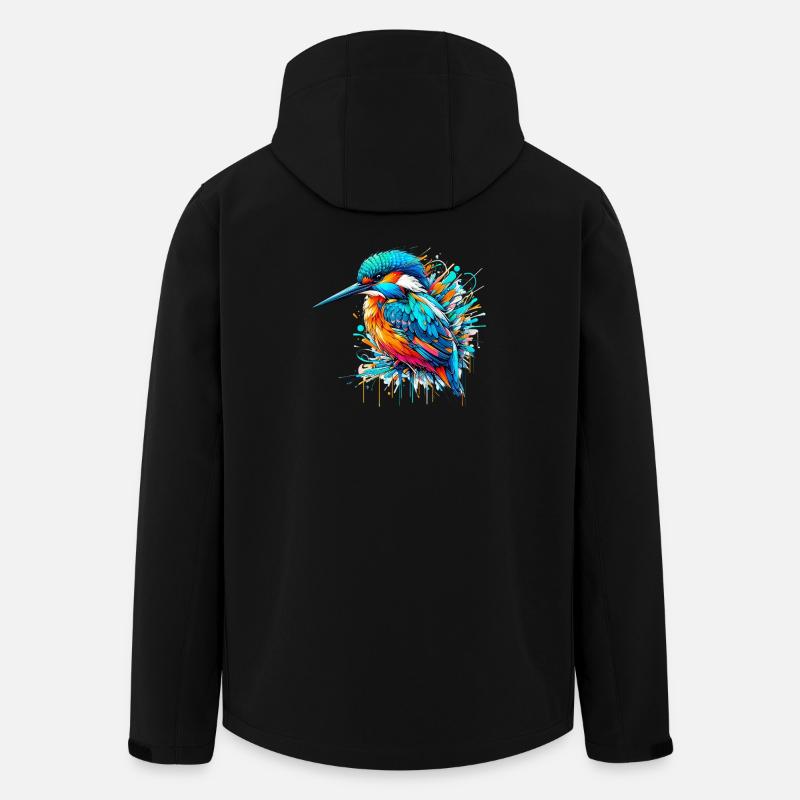 Eisvogel - Recycelte Männer Softshell-Jacke von Stanley/Stella - Schwarz