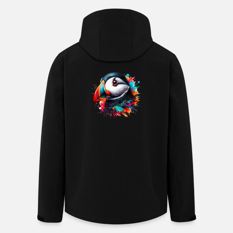 Papageitaucher - Recycelte Männer Softshell-Jacke von Stanley/Stella - Schwarz