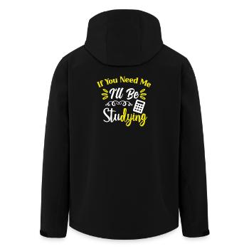 Studieren Studenten Lernen Üben Aufgabe Prüfungen - Recycelte Männer Softshell-Jacke von Stanley/Stella - Schwarz - Hinten - AI Model Male 185 light (185cm)