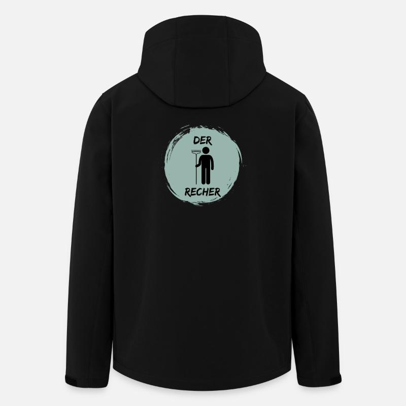 DerRecher - Recycelte Männer Softshell-Jacke von Stanley/Stella - Schwarz