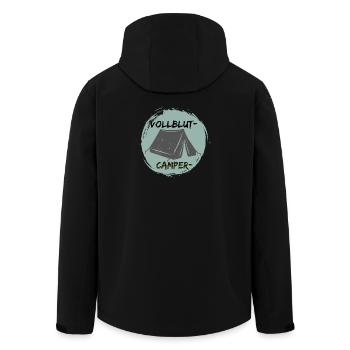 Vollblutcamper - Recycelte Männer Softshell-Jacke von Stanley/Stella - Schwarz - Hinten - AI Model Male 185 light (185cm)