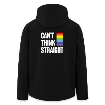 Mois de la fierté LGBTQ - Je ne peux pas penser clairement - Veste softshell homme en polyester recyclé Stanley/Stella - noir - Dos - AI Model Male 185 light (185cm)