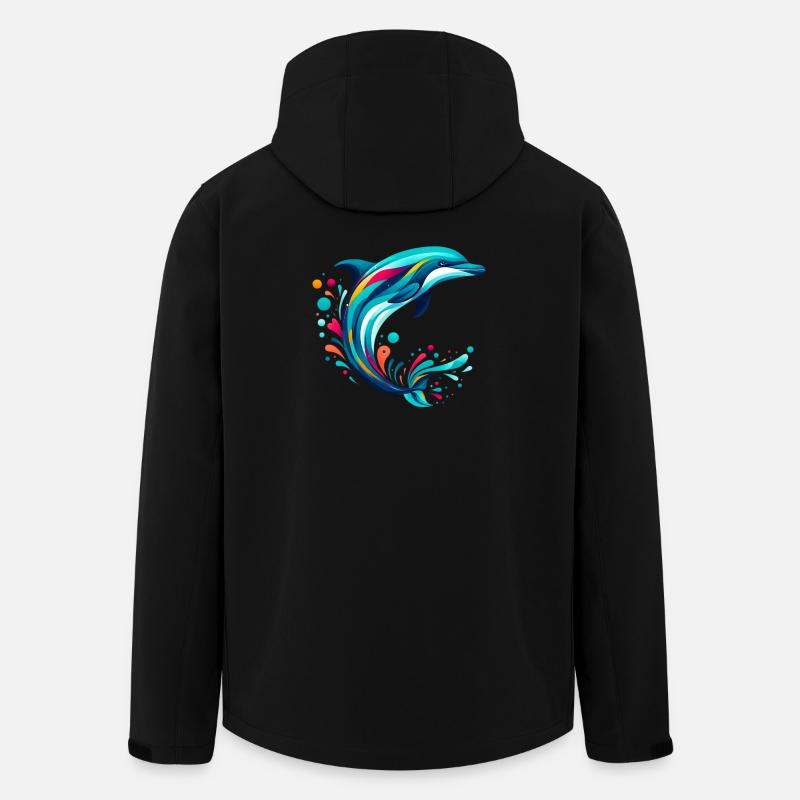 Delfin - Recycelte Männer Softshell-Jacke von Stanley/Stella - Schwarz