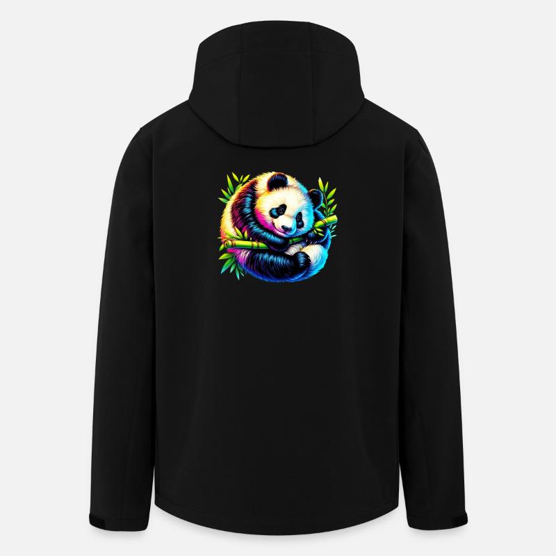 Panda - Recycelte Männer Softshell-Jacke von Stanley/Stella - Schwarz