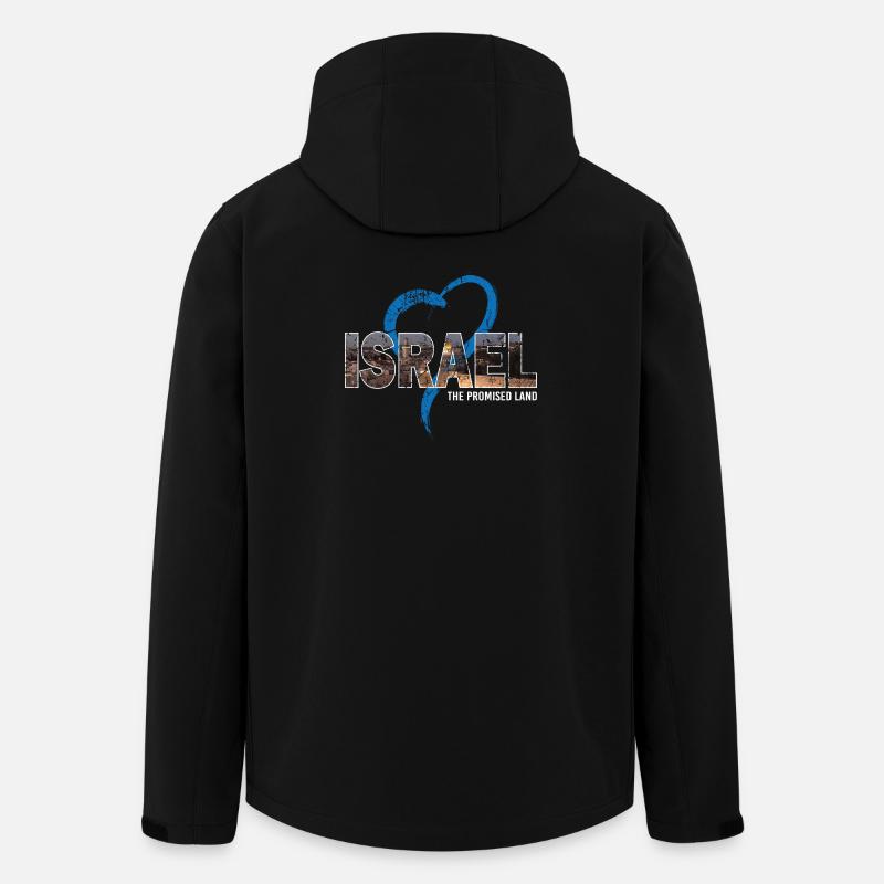 Israel mit Herz - Recycelte Männer Softshell-Jacke von Stanley/Stella - Schwarz