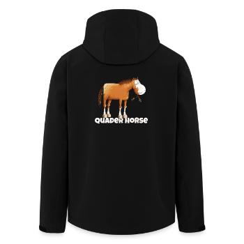 American Quarterhorse Quader Horse Wortspiel - Recycelte Männer Softshell-Jacke von Stanley/Stella - Schwarz - Hinten - AI Model Male 185 light (185cm)