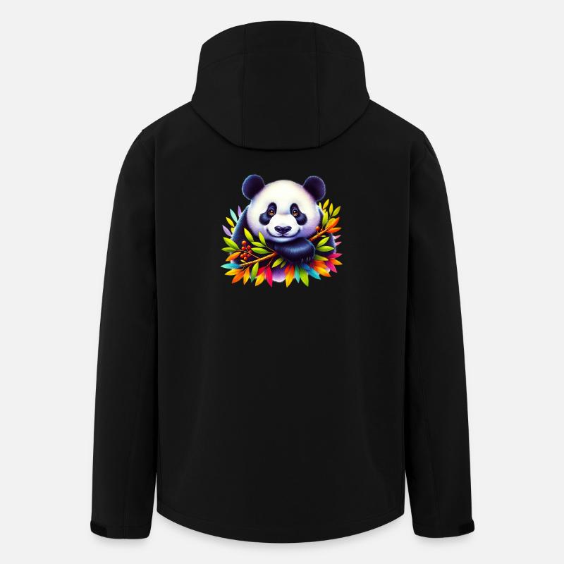 Panda - Recycelte Männer Softshell-Jacke von Stanley/Stella - Schwarz