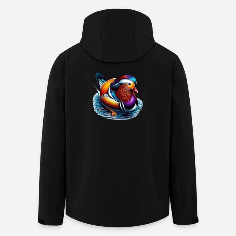 Mandarin duck - Men’s Recycled Softshell Jacket by Stanley/Stella - black