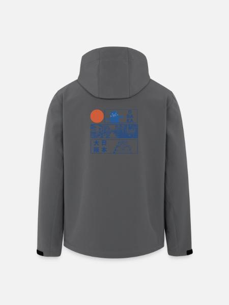 Osaka Japan Mono - Men’s Recycled Softshell Jacket by Stanley/Stella - black