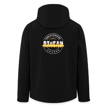 Keiner ist so heiss wie STEFAN - Recycelte Männer Softshell-Jacke von Stanley/Stella - Schwarz - Hinten - AI Model Male 185 light (185cm)