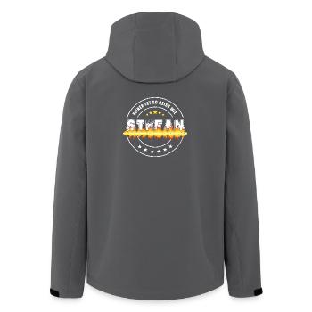 Keiner ist so heiss wie STEFAN - Recycelte Männer Softshell-Jacke von Stanley/Stella - Anthrazit - Hinten - AI Model Male 185 light (185cm)