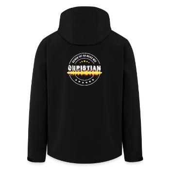 Keiner ist so heiss wie CHRISTIAN - Recycelte Männer Softshell-Jacke von Stanley/Stella - Schwarz - Hinten - AI Model Male 185 light (185cm)