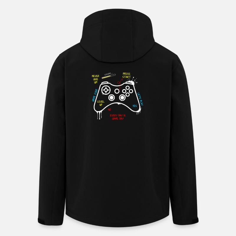 Gamer Controller Graffiti - Men’s Recycled Softshell Jacket by Stanley/Stella - black