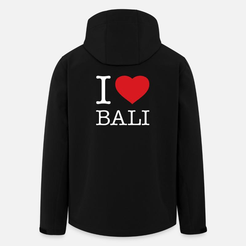 I LOVE BALI - Men’s Recycled Softshell Jacket by Stanley/Stella - black