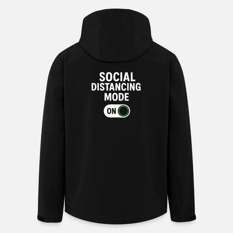 Mode de distanciation sociale activé - Veste softshell homme en polyester recyclé Stanley/Stella - noir
