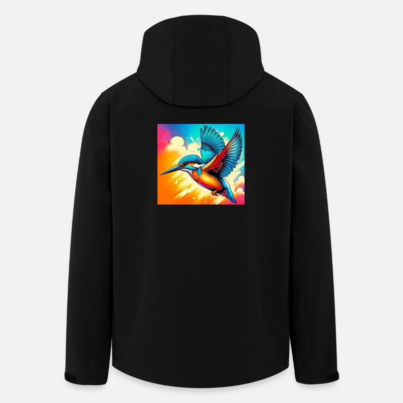 Eisvogel - Recycelte Männer Softshell-Jacke von Stanley/Stella - Schwarz