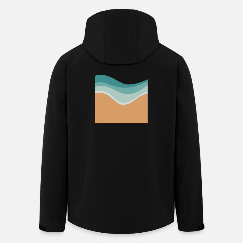 Minimaler Strand - Recycelte Männer Softshell-Jacke von Stanley/Stella - Schwarz