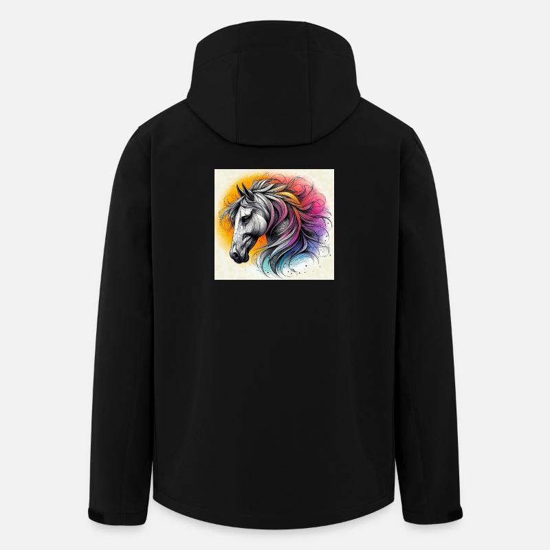 cheval - Veste softshell homme en polyester recyclé Stanley/Stella - noir