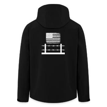 Fil de fer barbelé Amérique - Veste softshell homme en polyester recyclé Stanley/Stella - noir - Dos - AI Model Male 185 light (185cm)