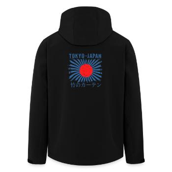 Tokyo Japan Sunbeams and Bamboo - Men’s Recycled Softshell Jacket by Stanley/Stella - black - Back - AI Model Male 185 light (185cm)