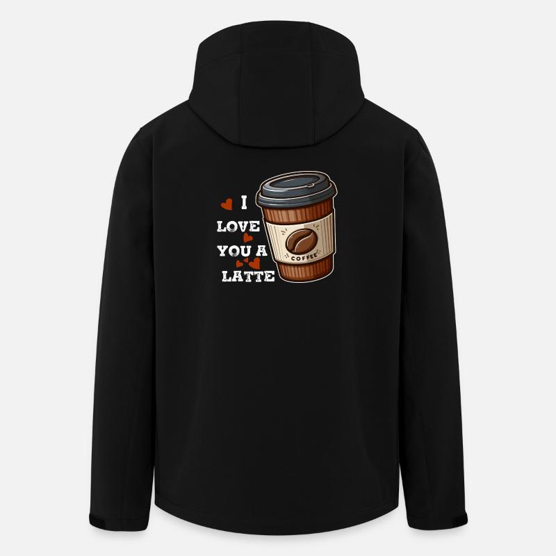 J'adore un latte - Veste softshell homme en polyester recyclé Stanley/Stella - noir