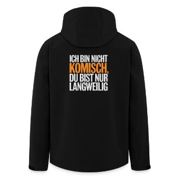 Ich Bin Nicht Komisch Du Bist Nur Langweilig - Recycelte Männer Softshell-Jacke von Stanley/Stella - Schwarz - Hinten - AI Model Male 185 light (185cm)