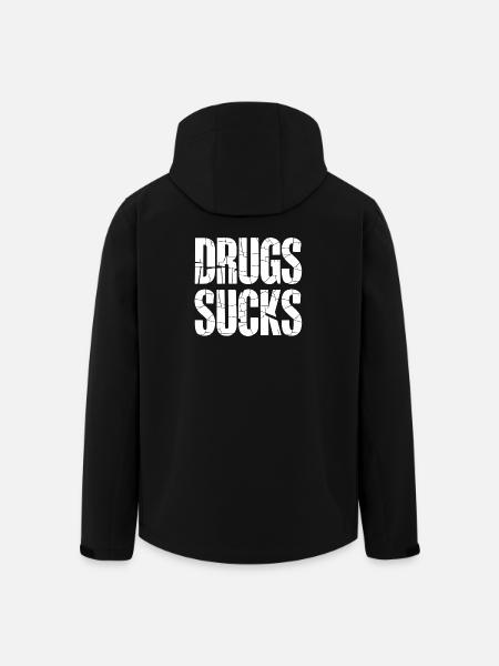 Großschrift AntiDrogen Slogan - Recycelte Männer Softshell-Jacke von Stanley/Stella - Schwarz