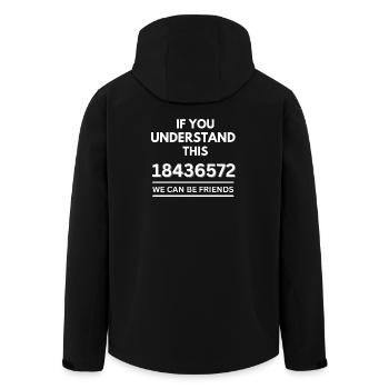 Mechaniker, wenn Sie das verstehen, 18436572 - Recycelte Männer Softshell-Jacke von Stanley/Stella - Schwarz - Hinten - AI Model Male 185 light (185cm)