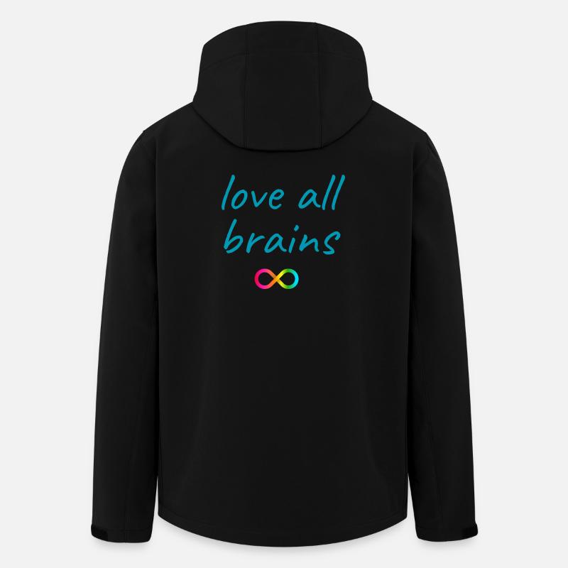 Amour Tous les cerveaux Infini - Veste softshell homme en polyester recyclé Stanley/Stella - noir