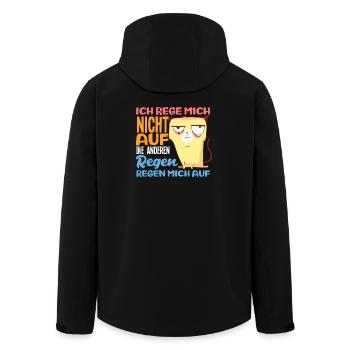 Je ne m'énerve pas, ce sont les autres qui s'énervent. - Veste softshell homme en polyester recyclé Stanley/Stella - noir - Dos - AI Model Male 185 light (185cm)