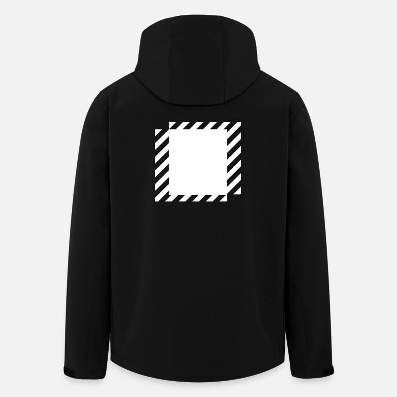  lines squares design - Men’s Recycled Softshell Jacket by Stanley/Stella - black