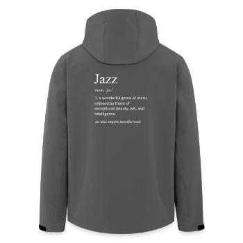 Musique Jazz Drôle Définition Drôle Musicien de Jazz - Veste softshell homme en polyester recyclé Stanley/Stella - charbon - Dos - AI Model Male 185 light (185cm)