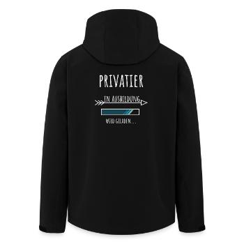Lebensstil Beruf Ausbildung angehender Privatier - Recycelte Männer Softshell-Jacke von Stanley/Stella - Schwarz - Hinten - AI Model Male 185 light (185cm)