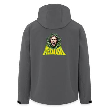 Medusa - Recycelte Männer Softshell-Jacke von Stanley/Stella - Schwarz - Hinten - AI Model Male 185 light (185cm)