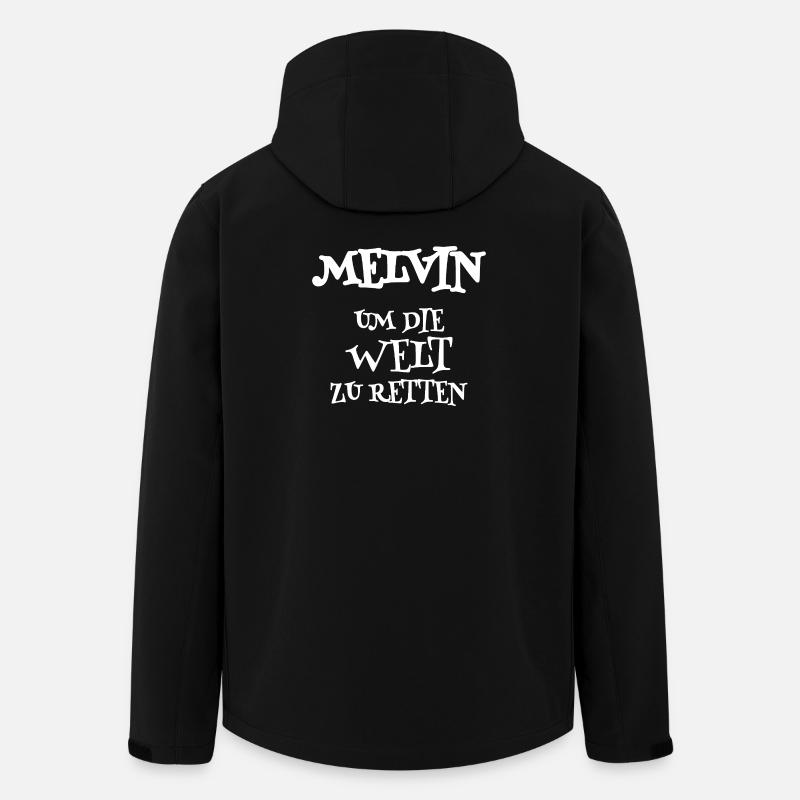 Retter Melvin - Recycelte Männer Softshell-Jacke von Stanley/Stella - Schwarz